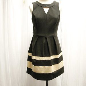 Black and Tan Cocktail Dress